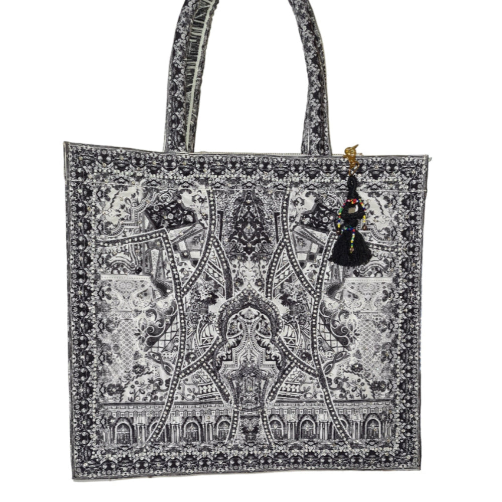 Large Embellished Tote Bag