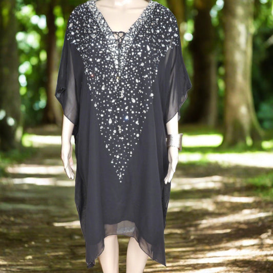 Stargazer Short Embellished Kaftan dress by Kaftans that Bling