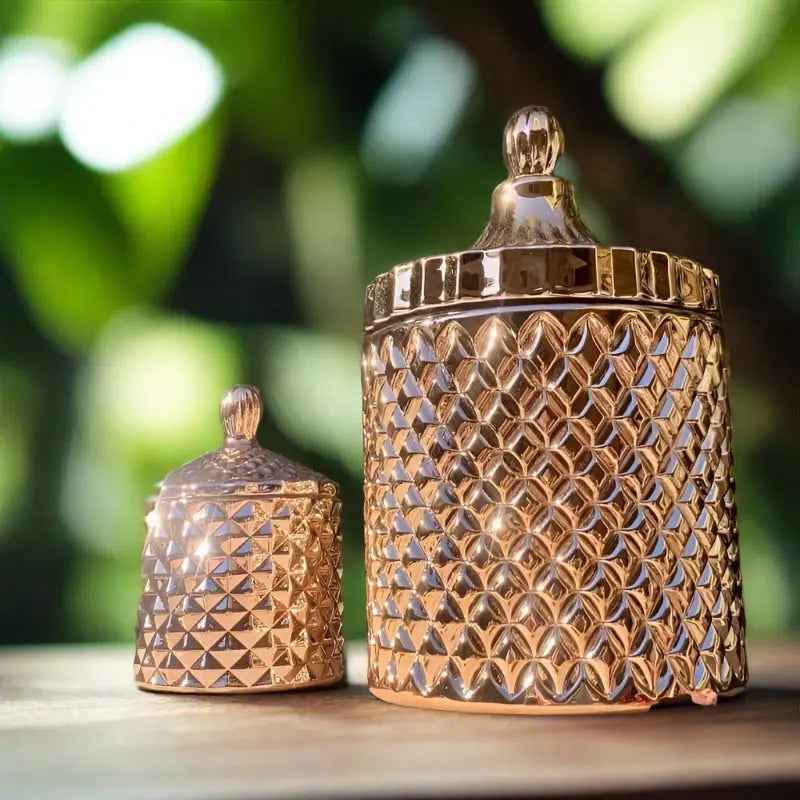 Rose gold geo deluxe soy candle 350mls