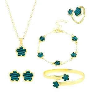 5 Piece Clove 24K Jewellery Set