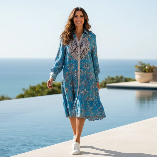 collar embellished frill dress Lioness