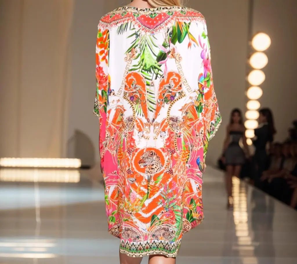 Silk Embellished Hi-Low Top/Kaftan - Kaftans that Bling