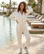Bomber Jogger Set Cream Boss Babe by KTB
