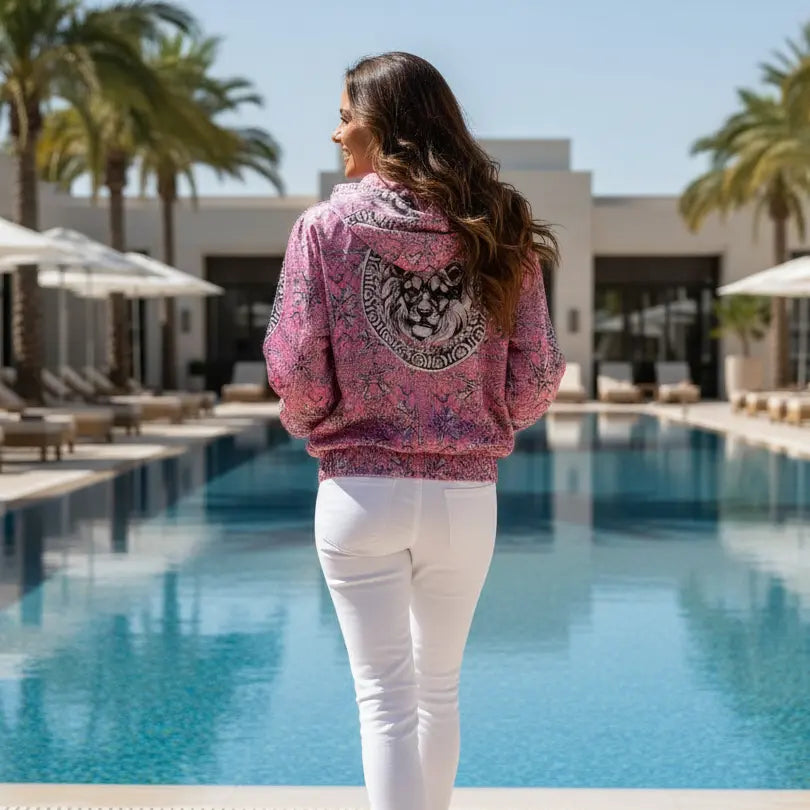 Embellished Bomber Jacket Baroque Lion