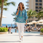 Silk Embellished Butterfly Top at Kaftans that Bling 