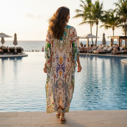 Long Embellished Box Kaftan - Enchanted