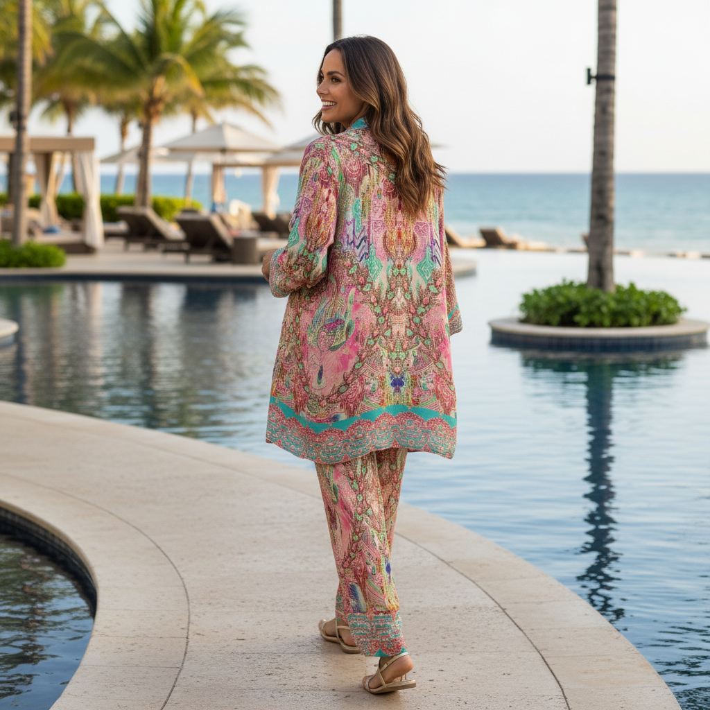 Zahara Silk Embellished Jacket at kaftans that bling  