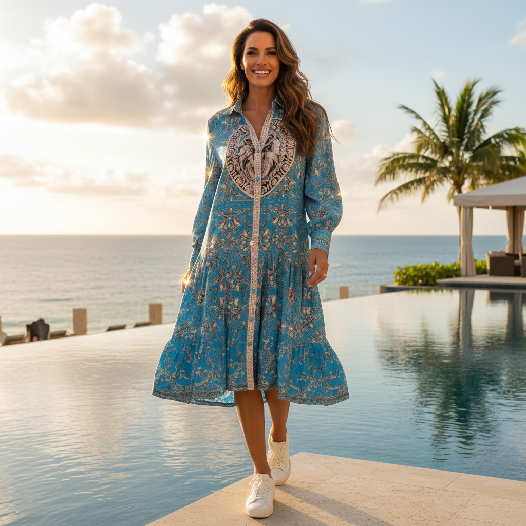 collar embellished frill dress Lioness