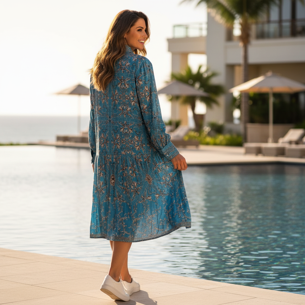 collar embellished frill dress Lioness