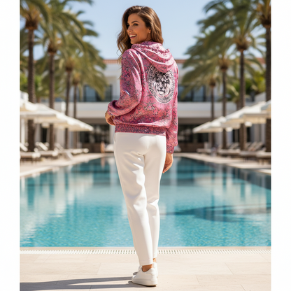 Embellished Bomber Jacket Baroque Lion by KTB