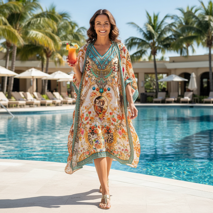 Short Embellished Kaftan Bardini