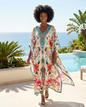Long Silk Embellished Kaftan Sienna