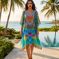 Short Silk Embellished Kaftan Enchanted by Kaftans that Bling 