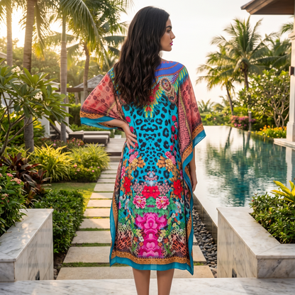 Short Silk Embellished Kaftan Exotica by Kaftans that Bling

