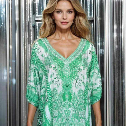 sleeve Embellished Dress Saffron Kaftans that Bling  Kaftans that Bling