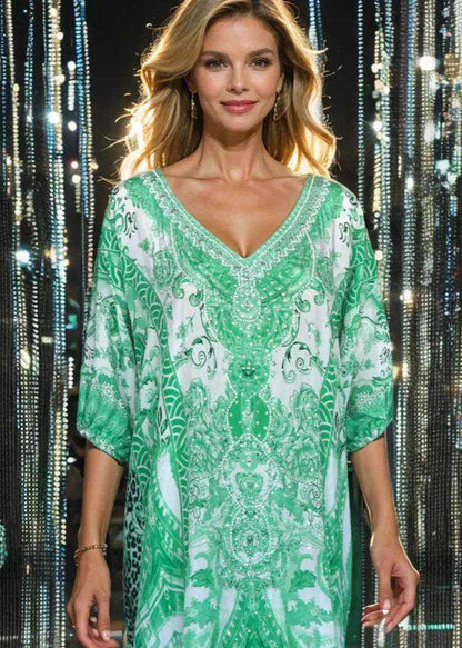sleeve Embellished Dress Saffron Kaftans that Bling 142.95 Kaftans that Bling