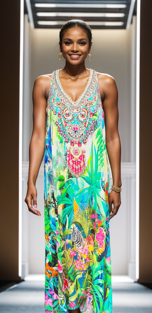 long silk Embellished racerback maxi dress Paradise