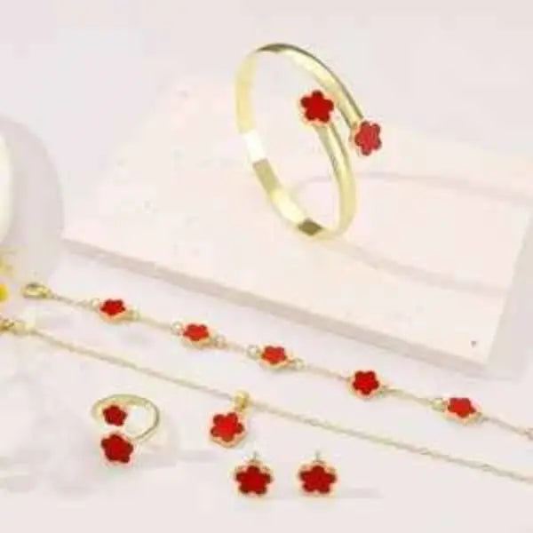 5 Piece Clove 24K Jewellery Set