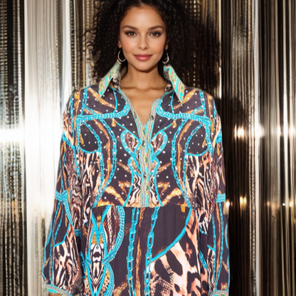 Leopard Luxe Silk Frill Maxi Dress - Unleash Your Inner Glamour