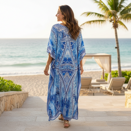 Monet Silk Embellished Kaftan at kaftans that bling 