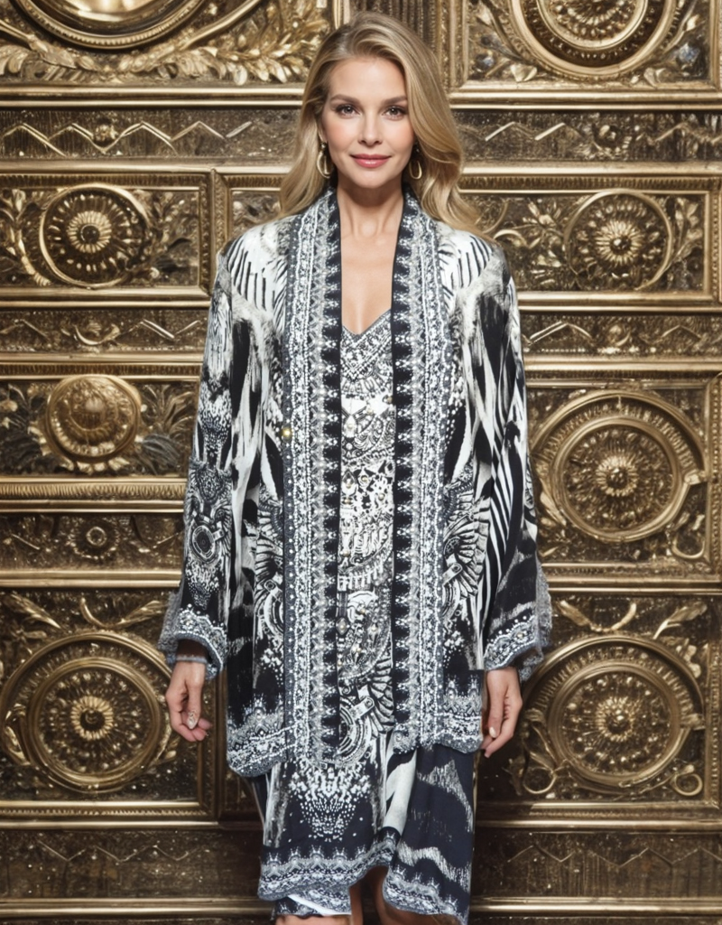 Silk Embellished Kimono Jacket Zulu