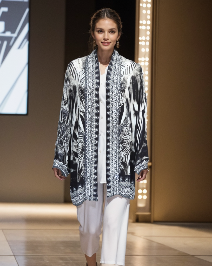 Silk Embellished Kimono Jacket Zulu