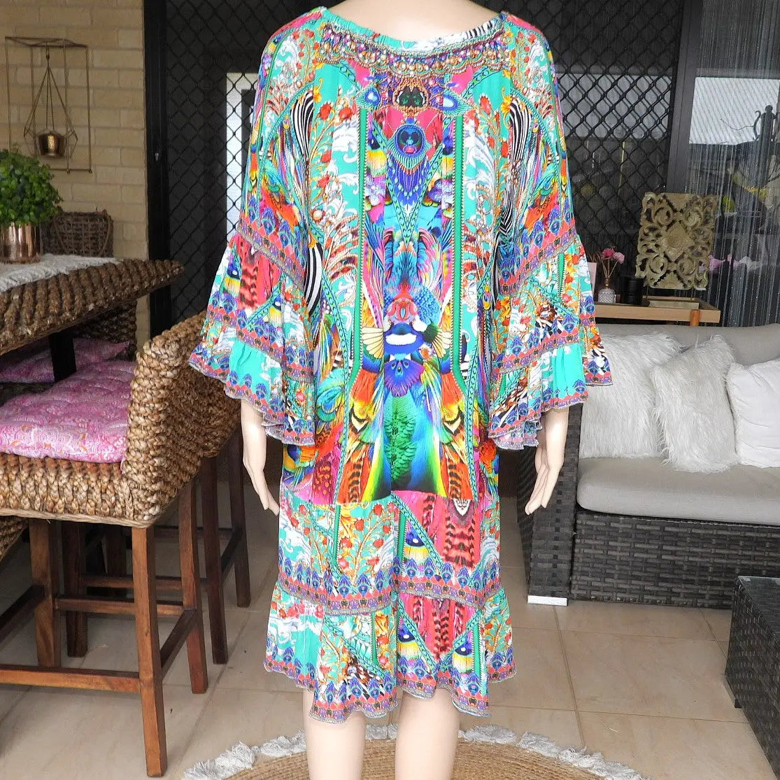 Amore silk gypsy dress Amore Silk Embellished Gypsy Dress fashion spectrum  Kaftans that Bling