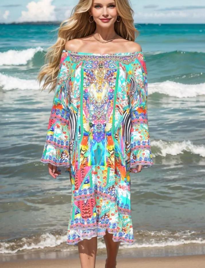 Amore silk gypsy dress Amore Silk Embellished Gypsy Dress fashion spectrum  Kaftans that Bling