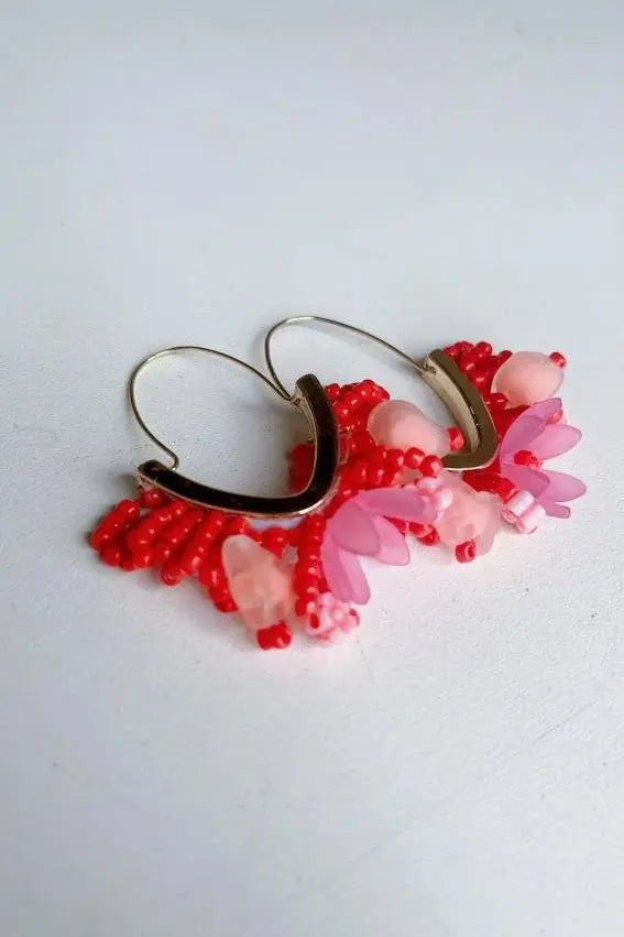 Beaded Floral Fun Earrings