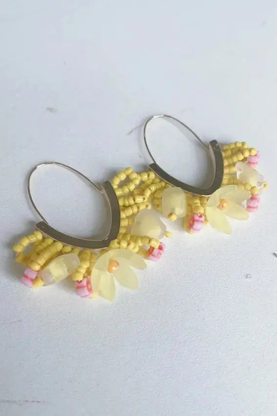 Beaded Floral Fun Earrings