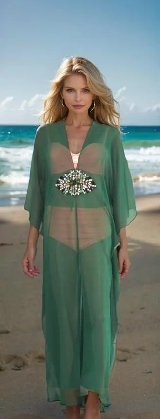 hook kaftan/coverup Hook Kaftan/Coverup-Emerald Kaftans that Bling  Kaftans that Bling