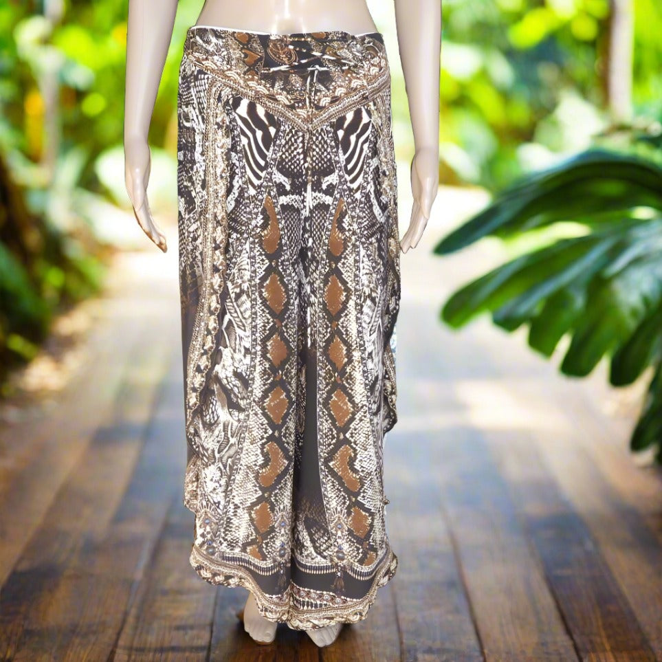 Silk Embellished Wrap Pants fashion spectrum  Kaftans that Bling