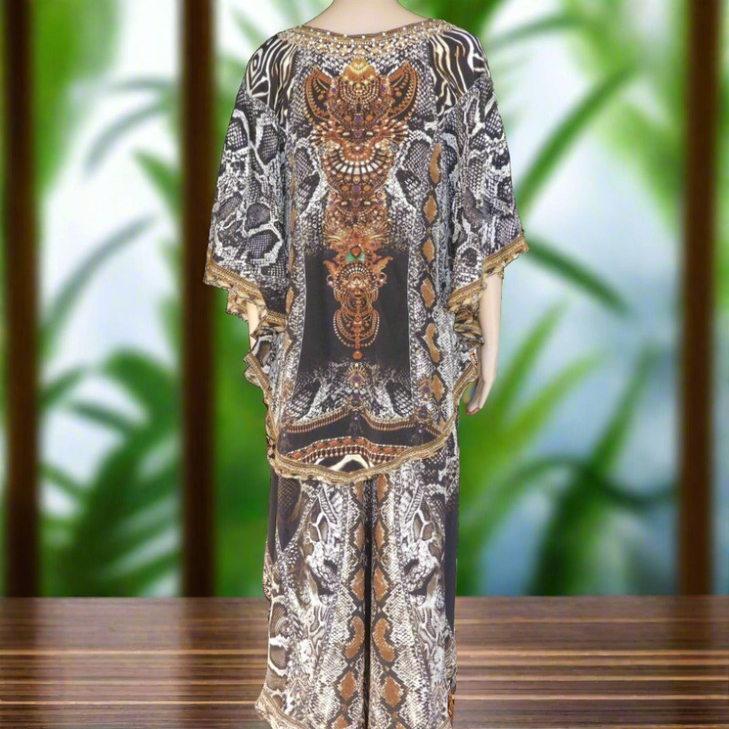 silk embellished t back camisole Silk Embellished Butterfly Top fashion spectrum  Kaftans that Bling