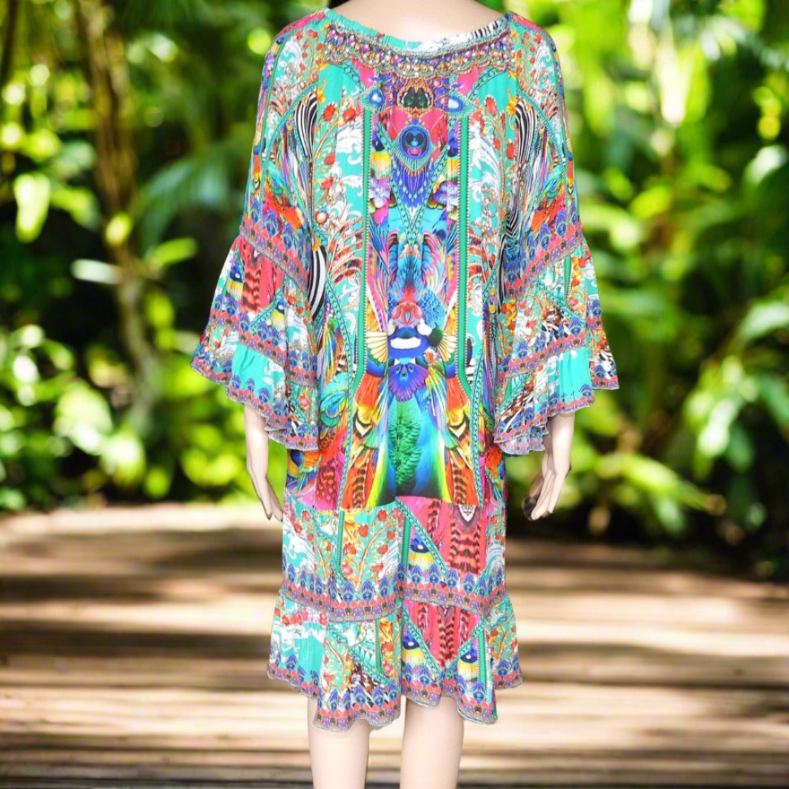 gypsy dress Amore Silk Embellished Gypsy Dress fashion spectrum  Kaftans that Bling