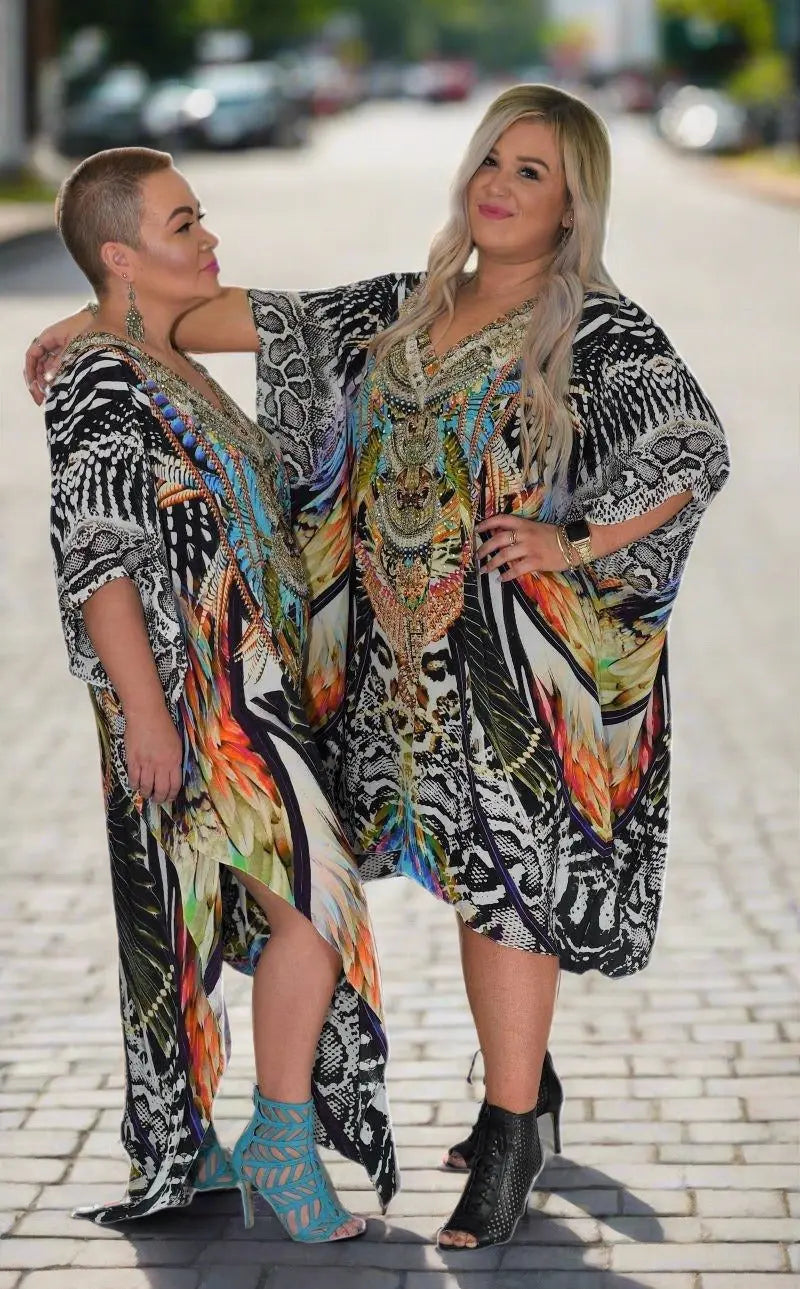 Amur short silk kaftan - kaftans that bling - Kaftans that Bling