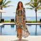Silk Hi-Low Frill Dress - Regal Affair at kaftans that bling 