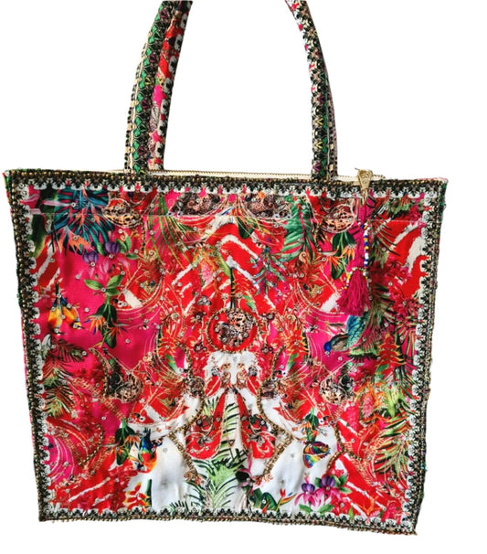 Embellished Tote Bag Large Embellished Tote Bag Fashion Spectrum  Kaftans that Bling