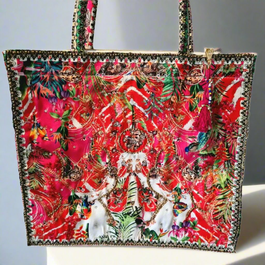 Embellished Tote Bag Large Embellished Tote Bag Fashion Spectrum  Kaftans that Bling