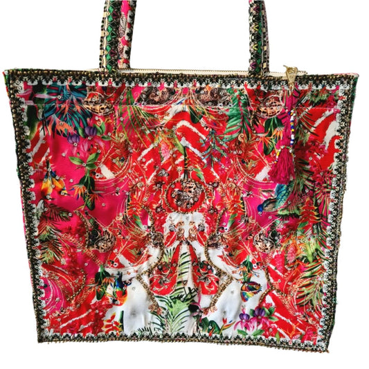 Embellished Tote Bag Large Embellished Tote Bag Fashion Spectrum  Kaftans that Bling