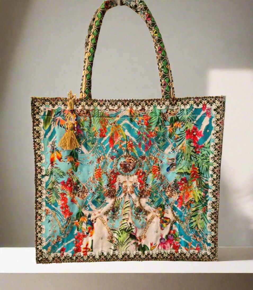 Embellished Tote Bag Large Embellished Tote Bag Fashion Spectrum  Kaftans that Bling