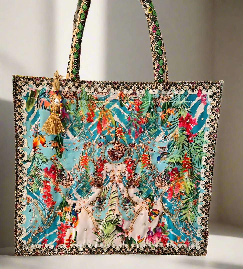 Embellished Tote Bag Large Embellished Tote Bag Fashion Spectrum  Kaftans that Bling