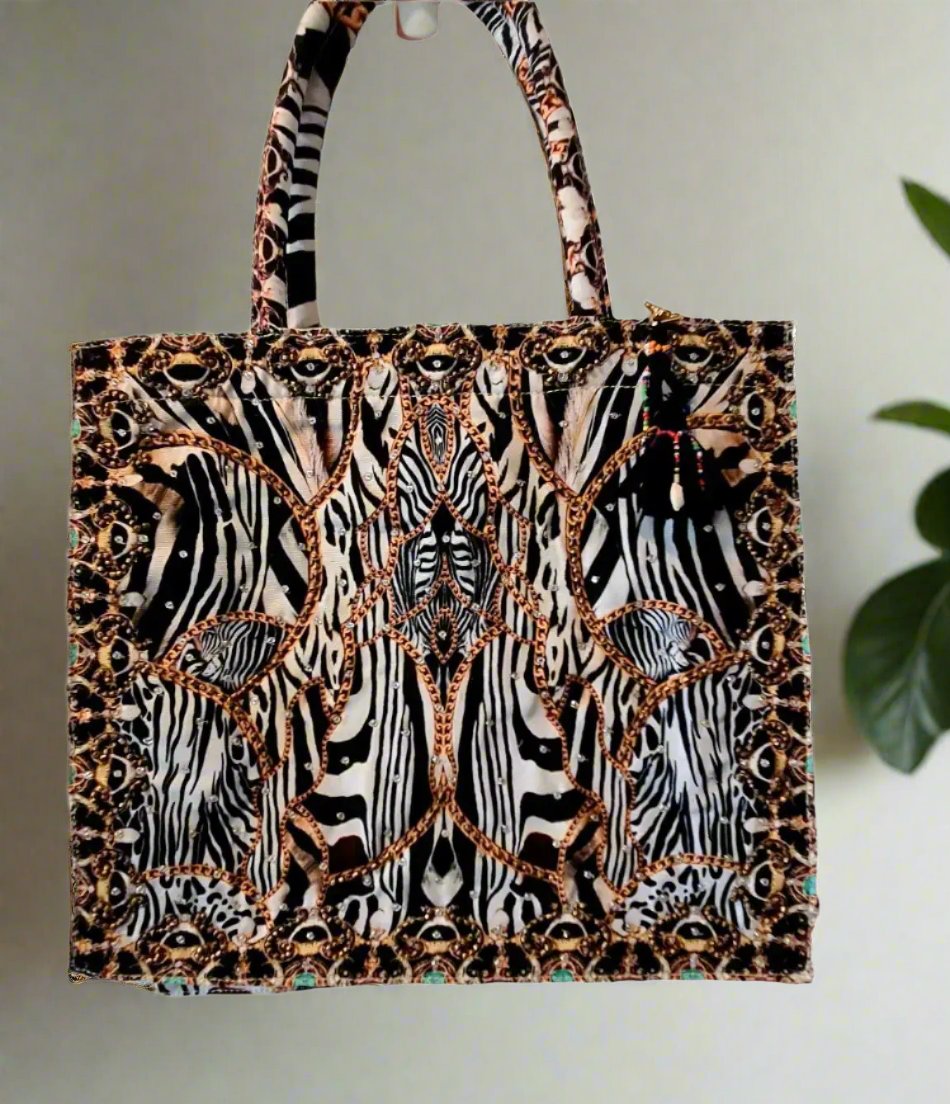 Large Embellished Tote Bag - Kaftans that Bling