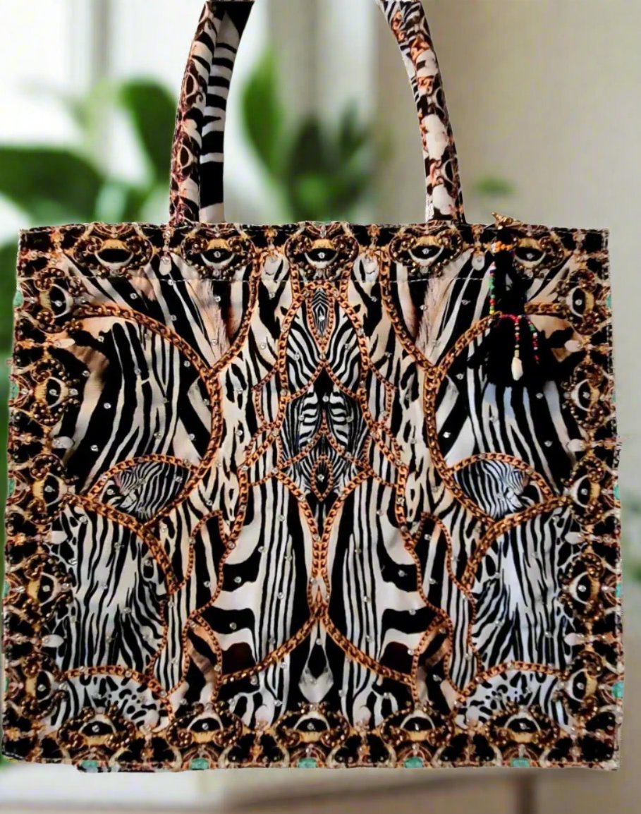 Large Embellished Tote Bag - Kaftans that Bling