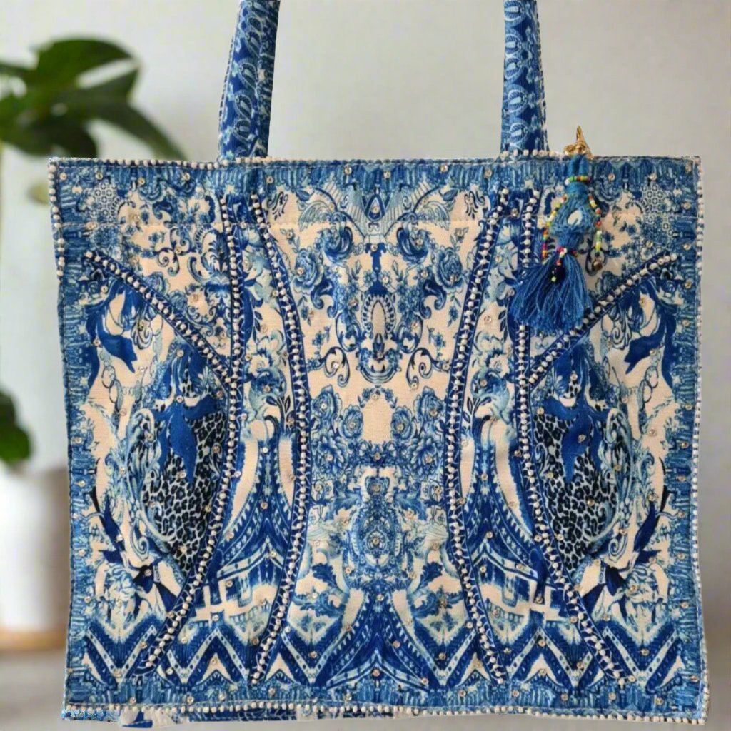 Embellished Tote Bag Large Embellished Tote Bag Fashion Spectrum  Kaftans that Bling