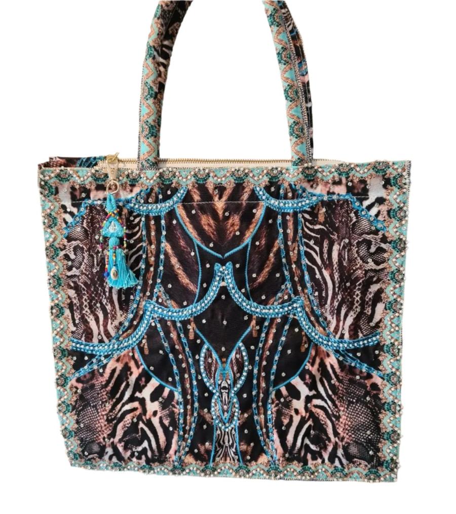 Embellished Tote Bag Large Embellished Tote Bag Fashion Spectrum  Kaftans that Bling