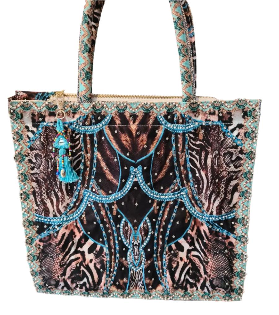 Embellished Tote Bag Large Embellished Tote Bag Fashion Spectrum  Kaftans that Bling