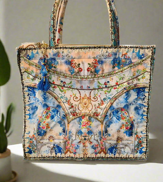 Large Embellished Tote Bag - Kaftans that Bling