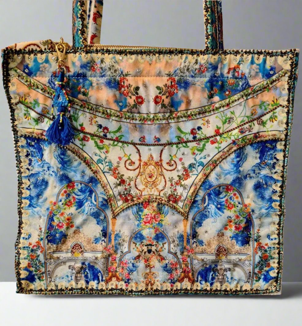 Large Embellished Tote Bag - Kaftans that Bling