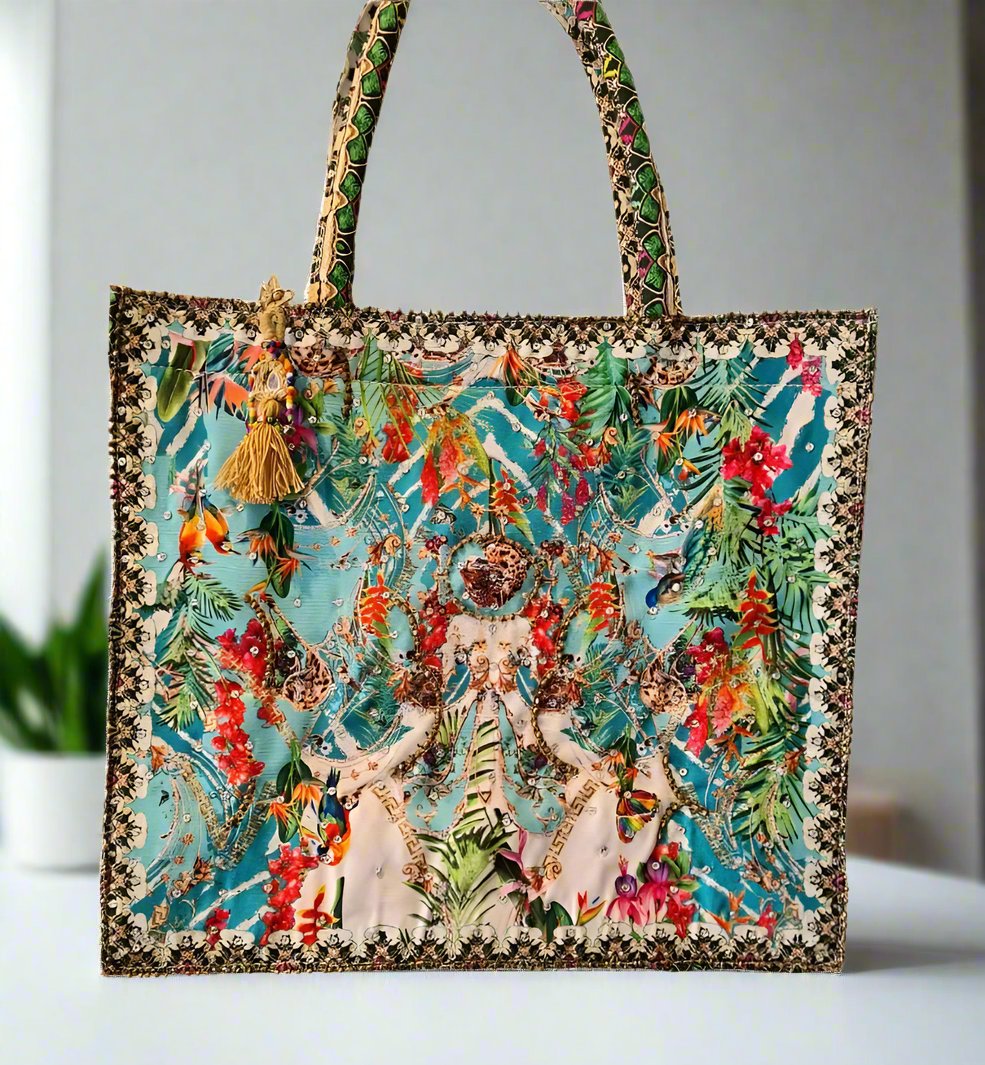 Large Embellished Tote Bag - Kaftans that Bling