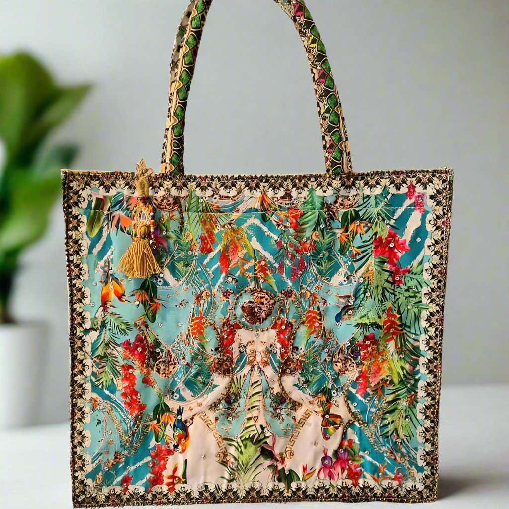 Large Embellished Tote Bag - Kaftans that Bling